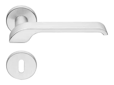 TURBO - Brass door handle with round lock _ LINEA CALI'